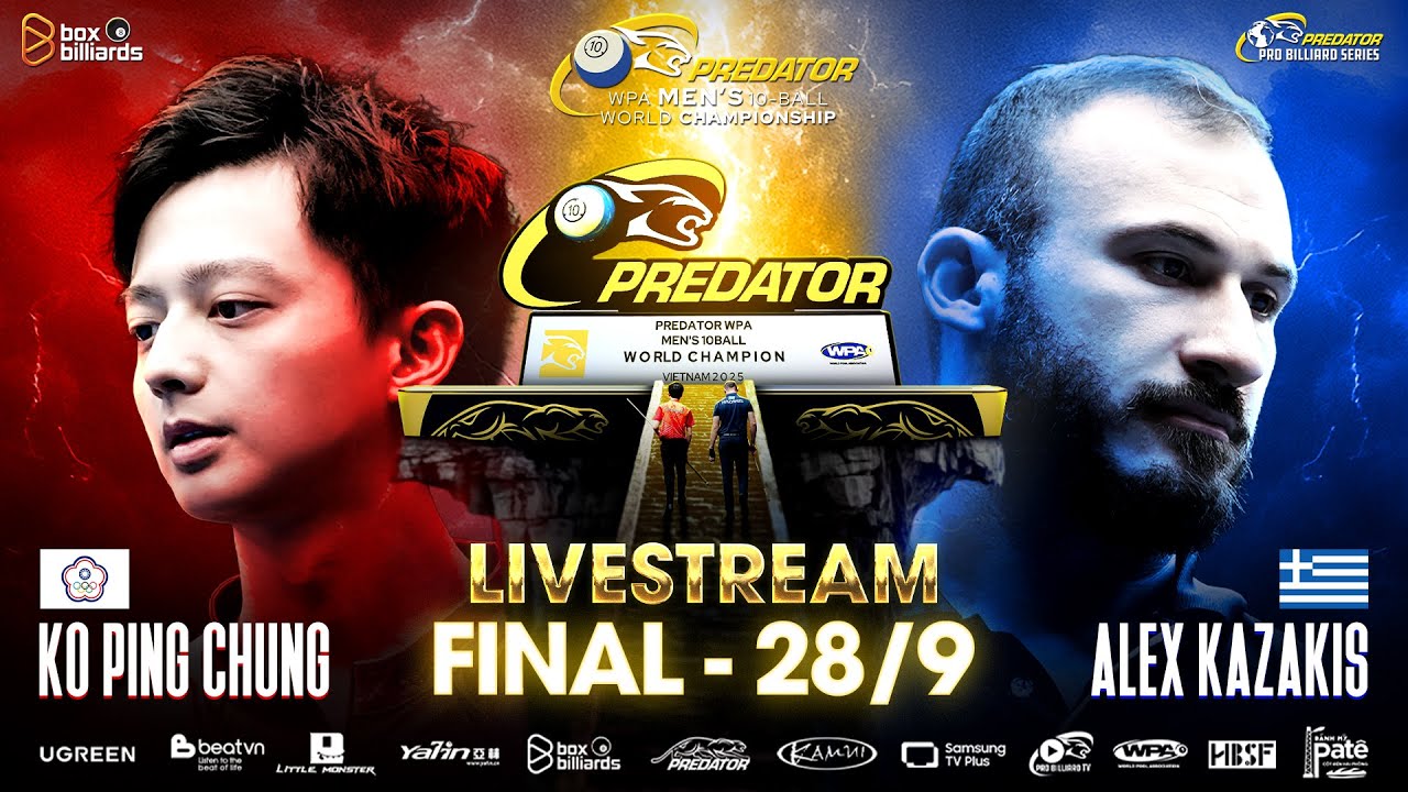 Ko Ping Chung vs Alex Kazakis | CHUNG KẾT | 2025 PREDATOR WPA MEN'S 10BALL WORLD CHAMPIONSHIP