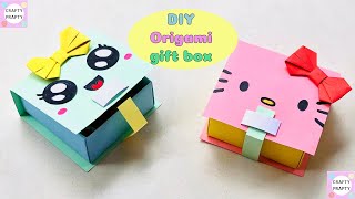 DIY HELLO KITTY  PAPER GIFT BOX IDEAS | Gift Ideas | Gift Box /Handmade gift box idea /origami box