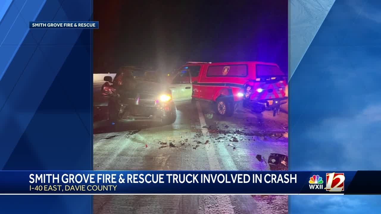 Fire rescue truck hit on I-40 while responding to multi-vehicle crash ...