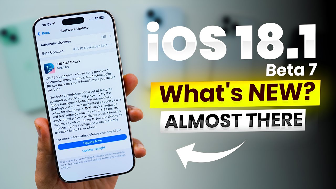 iOS 18.1 Beta 7 Released | What’s New? - YouTube