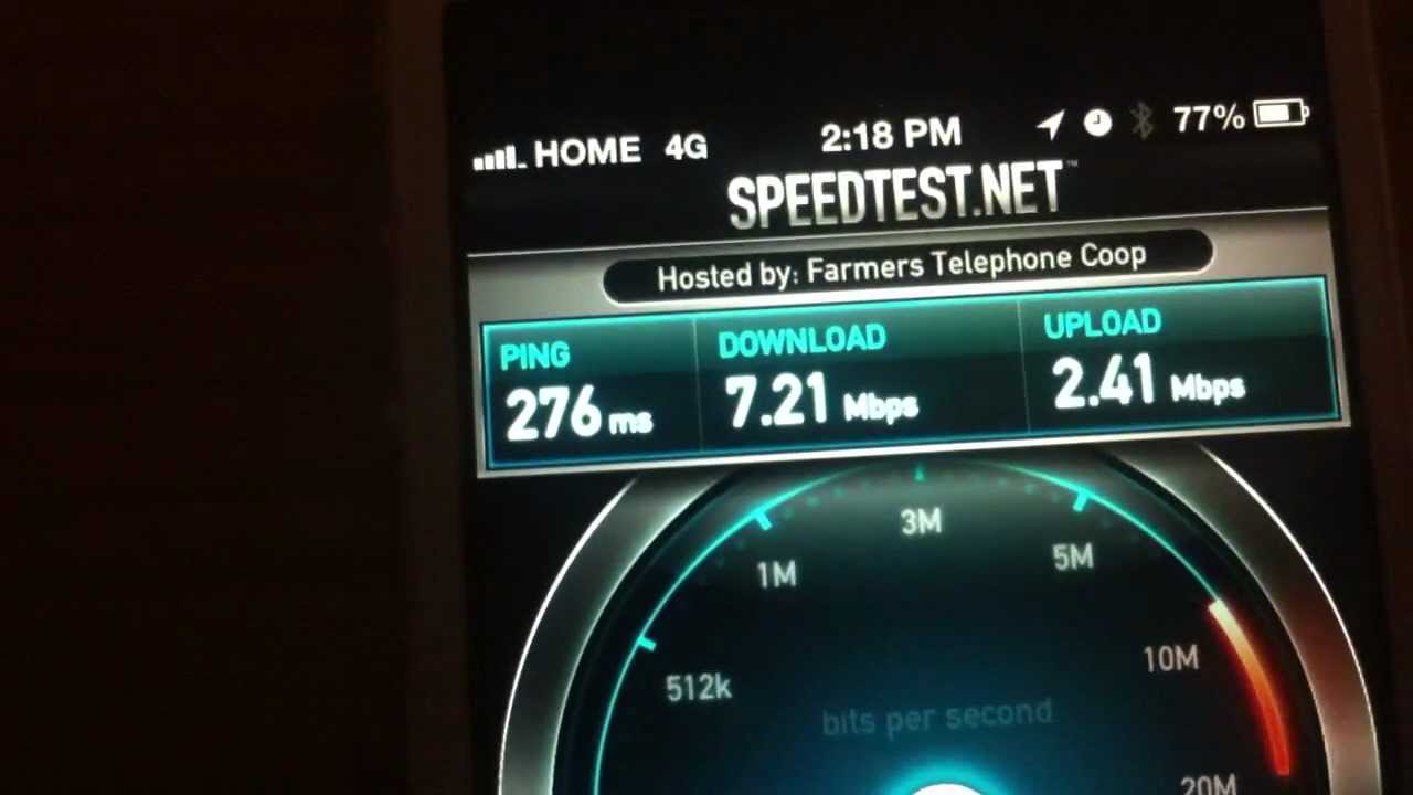 Net10 on iPhone5 Speed Test