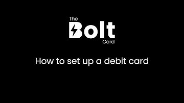 How to set up The Bolt Card as a debit card