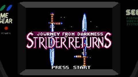 Game Gear - Strider Returns: Journey from Darkness Intro