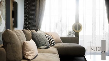 Realtime Walkthrough Interior Living Room Unreal Engine 5- Lumen-Lighting