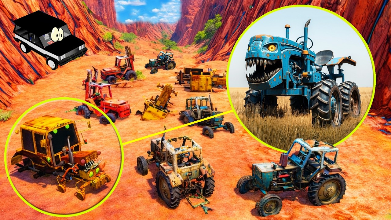 МОЙ ДРОН НАШЁЛ РЖАВЫЕ ТРАКТОРА ПОЖИРАТЕЛИ НА ДНЕ УЩЕЛЬЯ! Как их восстановить? 