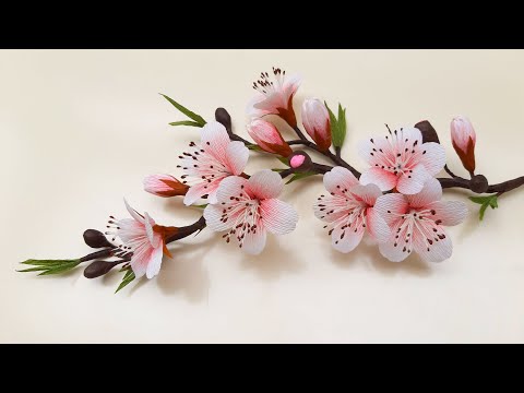 видео: How To Make Peach Blossom Paper Flower / Paper Flower / Góc nhỏ Handmade