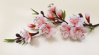 How To Make Peach Blossom Paper Flower / Paper Flower / Góc nhỏ Handmade