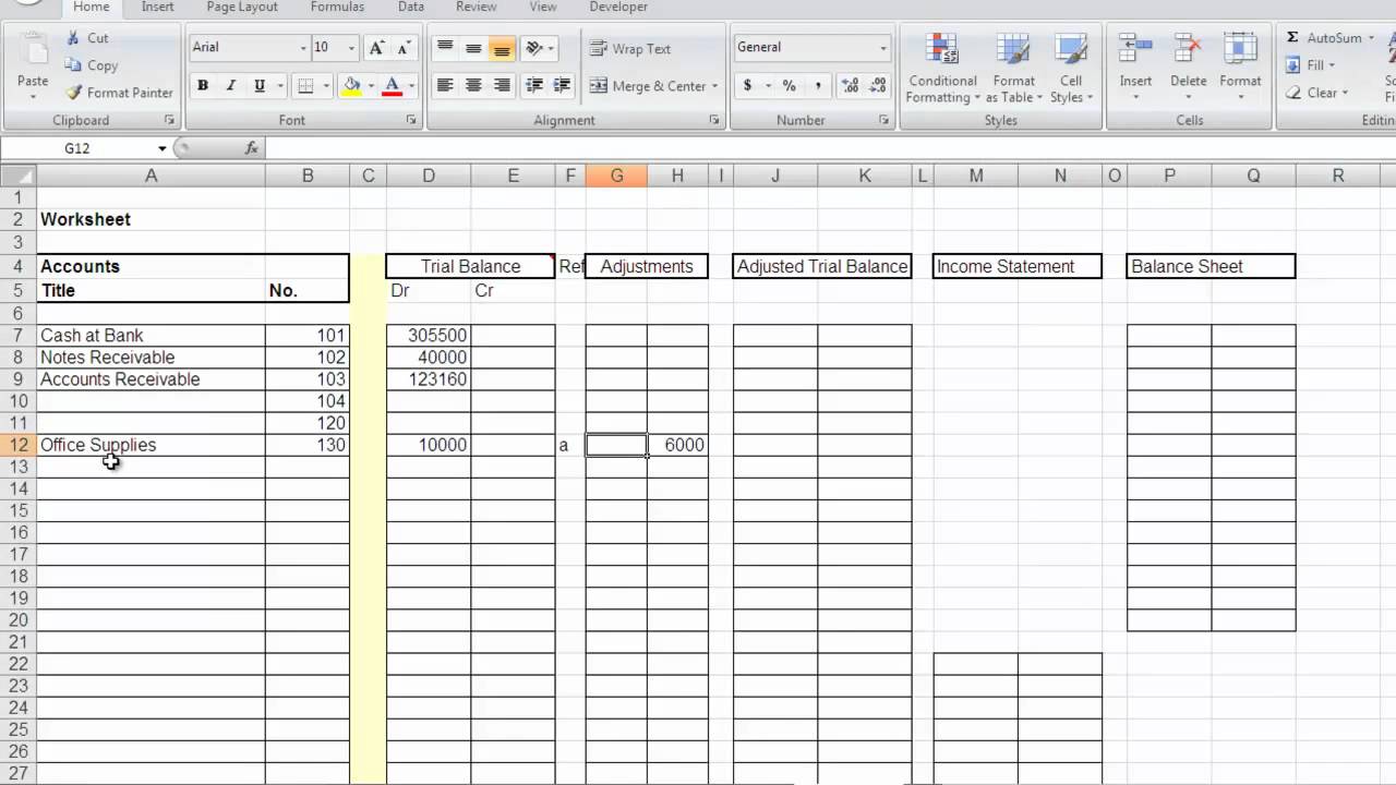 Accounting Worksheet.mp4 - YouTube