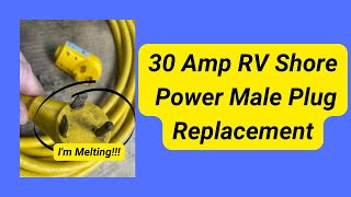 30 Amp RV Shore Power Male Plug Replacement