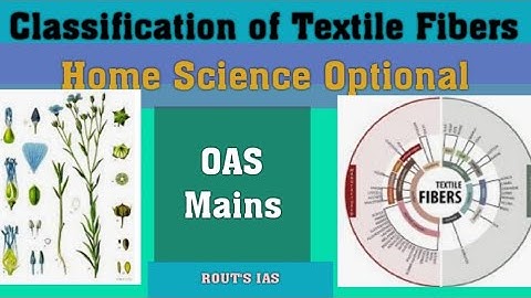 Classification of Textile Fibre (HOME SCIENCE)//OAS Mains