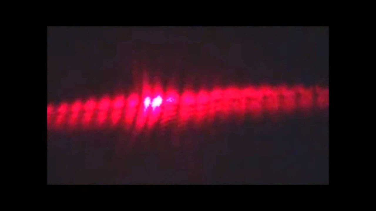 Double Slit Experiment With Just A Laser And Three Pieces Of Pencil Lead Youtube