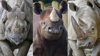 The Differences Between Living Rhino Species