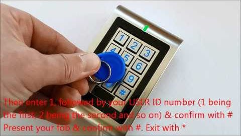 K401-I keypad - How to add a key fob or card