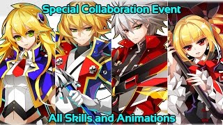Fantasy War Tactics x Blazblue Collab - All Skill Animations: Ragna, Jin, Noel and Rachel