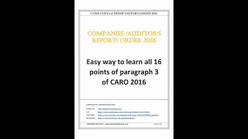 Easy way to learn all 16 points of paragraph 3 of CARO 2016