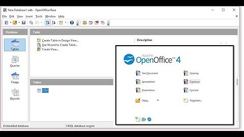 DBMS : How to create table in open office DBase