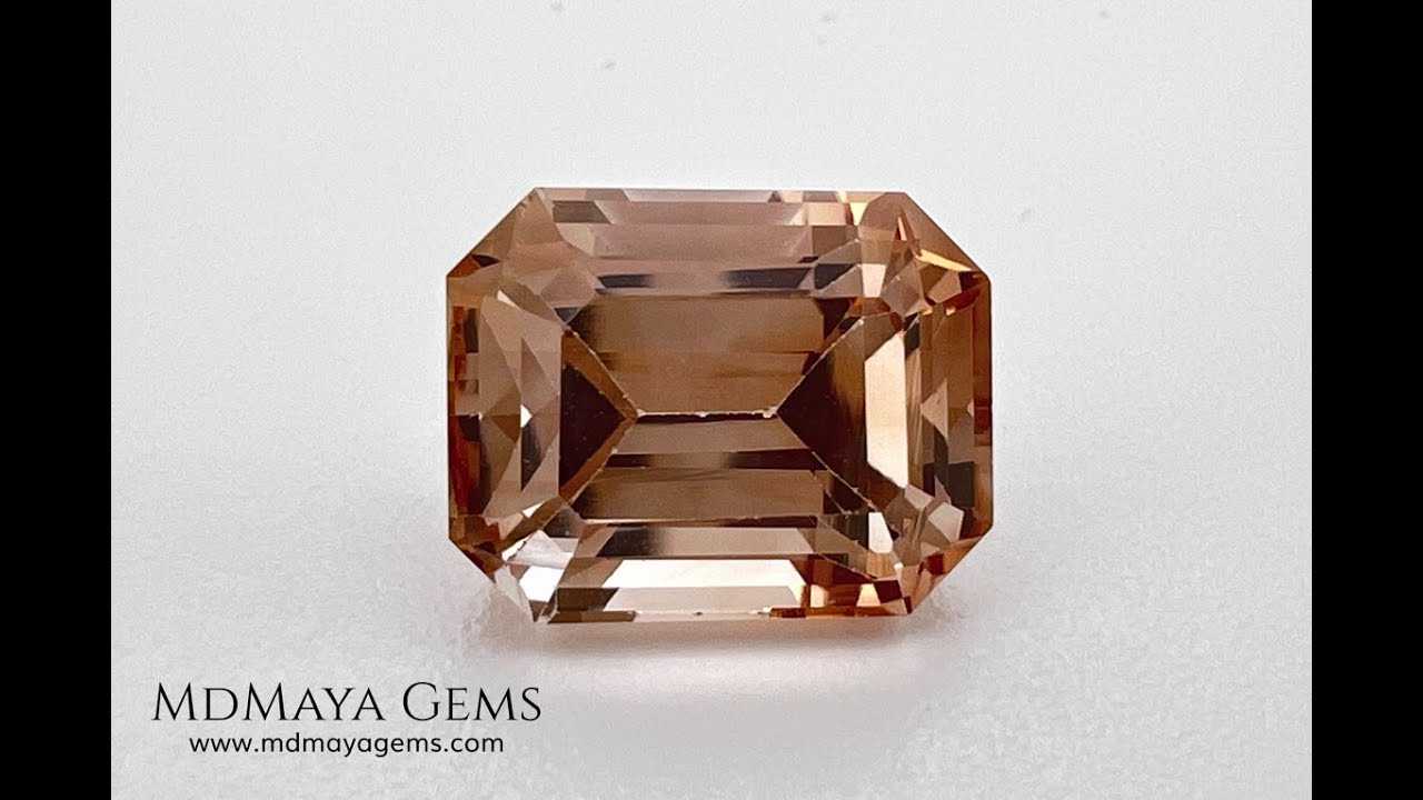 5.67 ct Yellowish Orange Topaz – Emerald Cut | Natural & Eye Clean | MdMaya Gems
