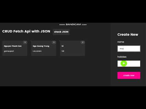 CRUD fetch API