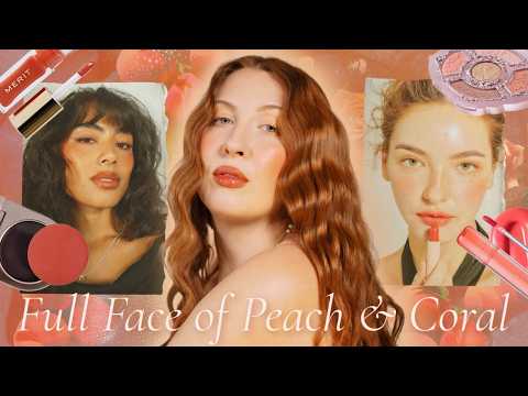 A Monochrome, Luminous Look ft. my PEACH & CORAL Makeup Faves 🍑✨