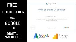 Free Certificate For Google AdWords & Analytics 2018 | Digital Marketing Course 