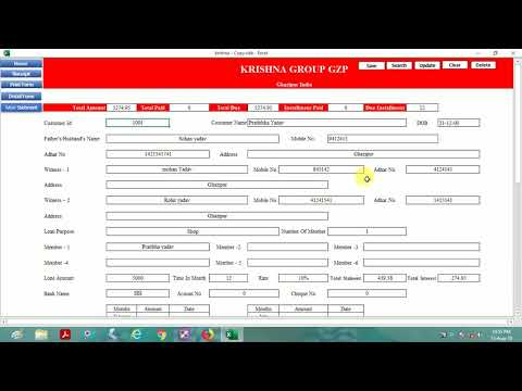 Micro finance and loan system In Excel Free Download and use