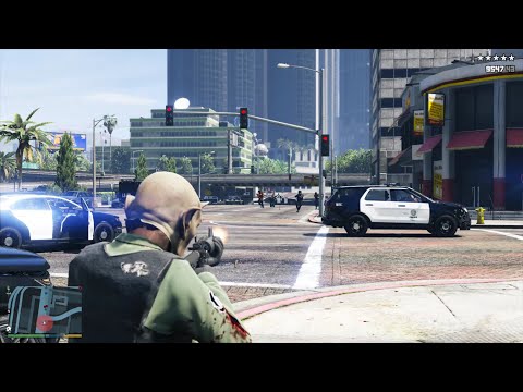 GTA 5 - Michael's Armored Van Heist  + Ten Star Escape