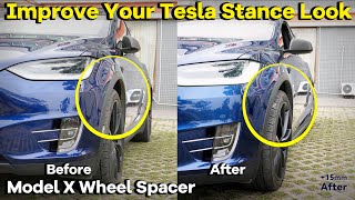 Improving Your Tesla Model X Stance Look with These! | Wheel Spacers Before And After | BONOSS