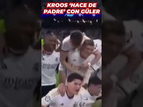 KROOS carga con GÜLER durante la CELEBRACIÓN DEL REAL MADRID