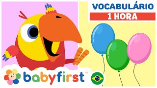 Desenhos Educativos | LARRY O PASSARINHO E OS OVOS COLORIDOS | Aprender objetos  | BabyFirst Brasil