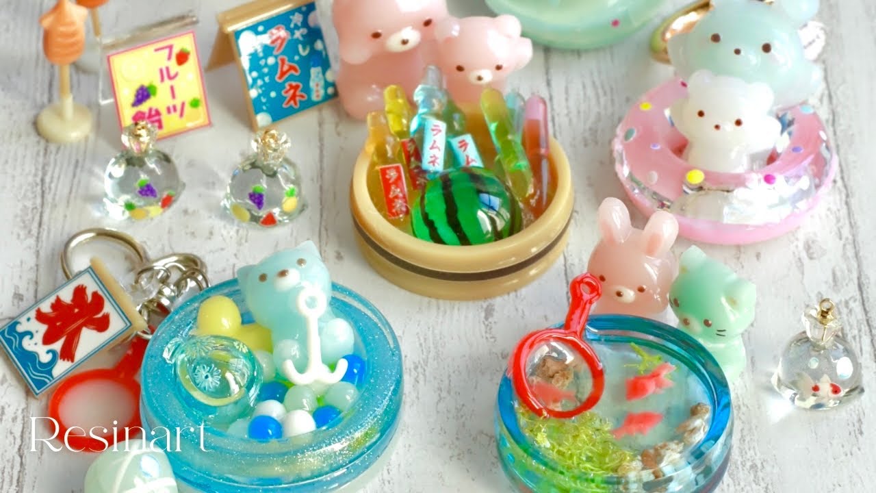Resin art Stream 452【Miniature Summer Festival】 - YouTube