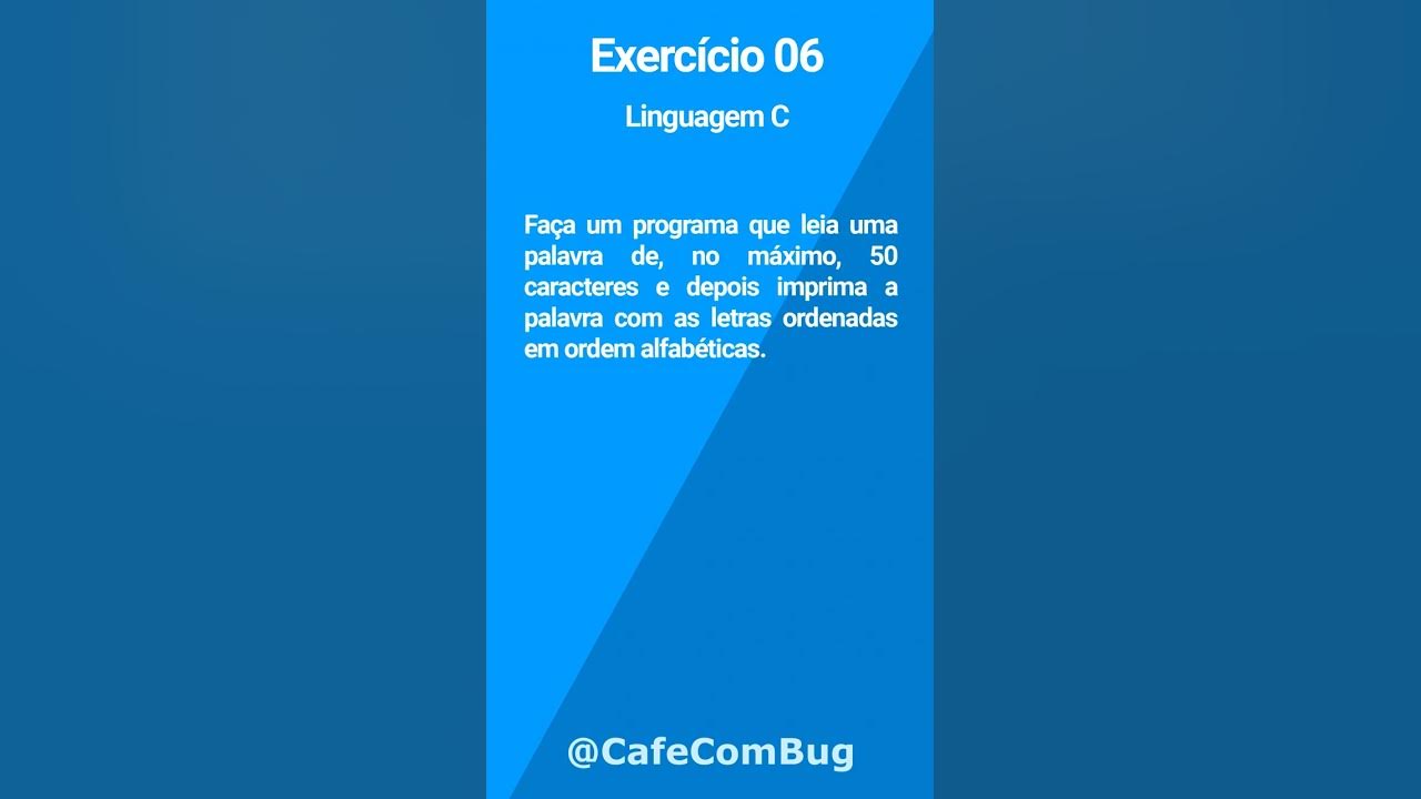 Algoritmo de ordenar palavras - Programação - iniciantes - Clube