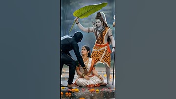 Lord Shiva & Goddess Parvati in Rain | Eternal Love🙏🔱#tiktokeffects #jaidmeel #shorts #mahadev #shiv