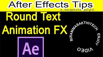 How to make round text animation in After Effects CC/CS Tamil?