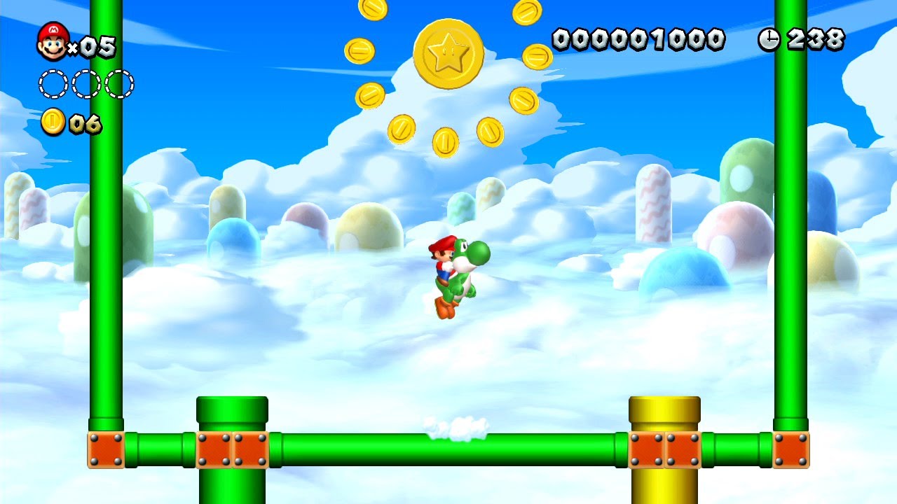 New Super Mario Bros. U - Nuvole di meringa 2 - Terza Moneta Stella (Wii U)