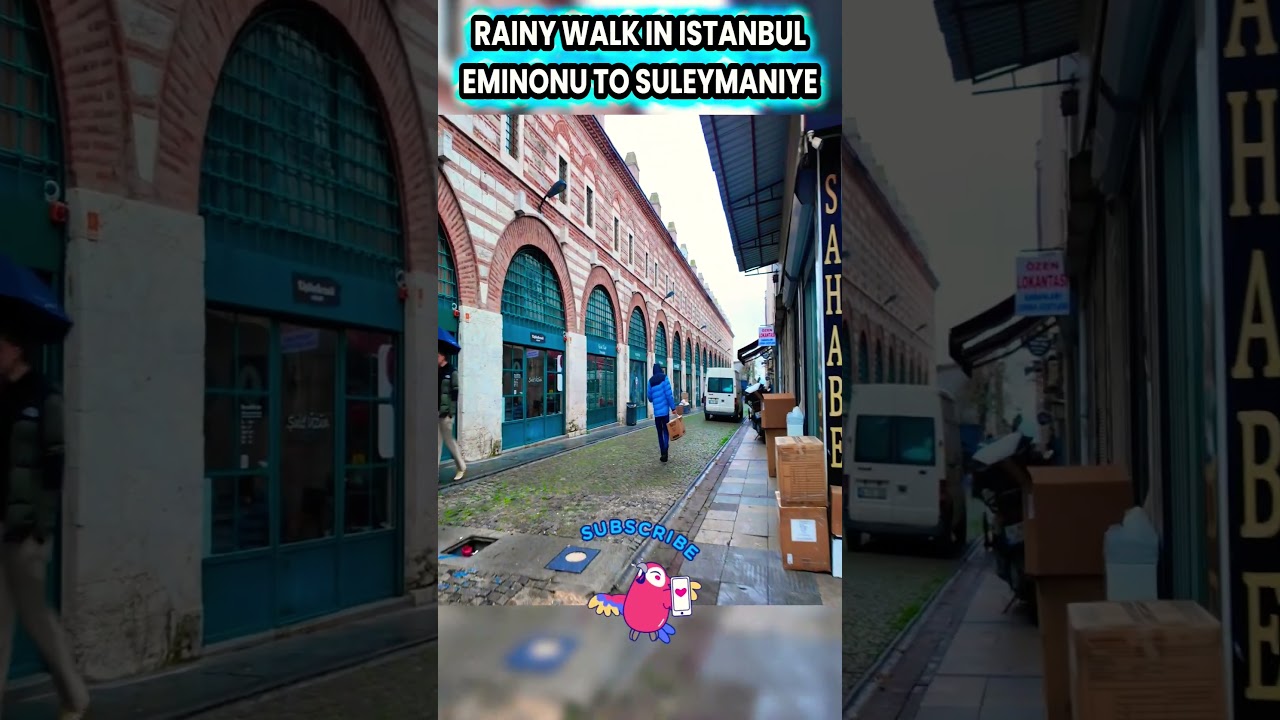 Rainy walk in Istanbul 