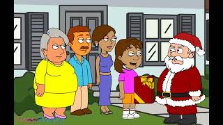 Santa Visits Dora On The Fire Truck