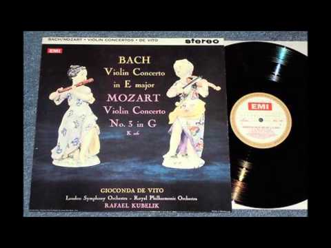 BACH - Violin Concerto in E Major BWV 1042 / Gioconda de Vito - violin