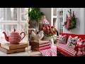 Shabby Chic Meets Cottagecore 💐 Red & White Gingham Spring Home Decorating Ideas