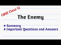 The enemy (vistas) summary and important questions answers | CBSE Class 12 English |