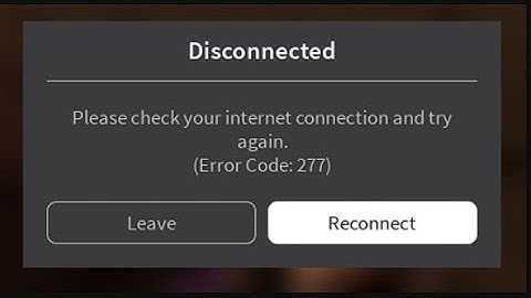 How to fix Roblox error code 277 Please check your internet connection in Windows 11