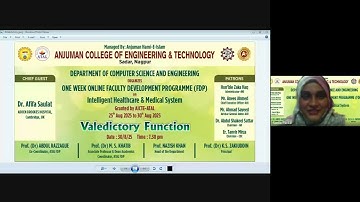 Valedictory function AICTE ATAL FDP ACET 2025-26(1 Week Online)