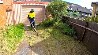 I Knocked on a RANDOM STRANGERS Door and did a FREE Yard Makeover!