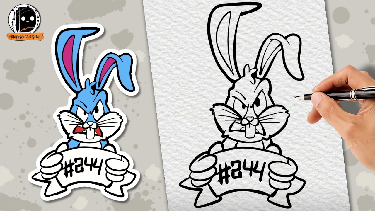 Como desenhar coelho passo a passo