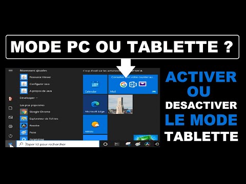 Comment désactiver ou activer le mode Tablette de Windows10
