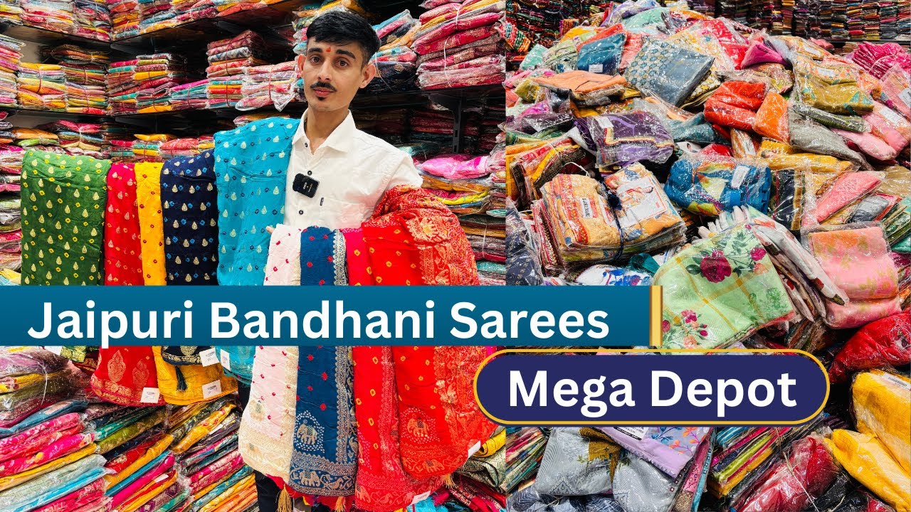 Bandhni Jaipuri Sarees Wholesale Depot In Mumbai By Ulhasnagar Textile Market