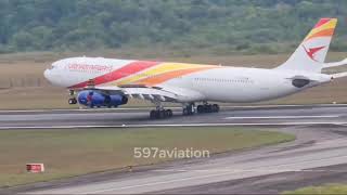 Surinam Airways | A340-300 | Pride of Suriname | Landing atJohan Adolf Pengel Int’l Airport