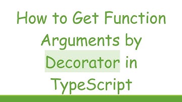 How to Get Function Arguments by Decorator in TypeScript