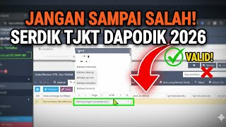 Cara Input Serdik Bidang Studi TJKT di Dapodik 2026 (Lengkap)