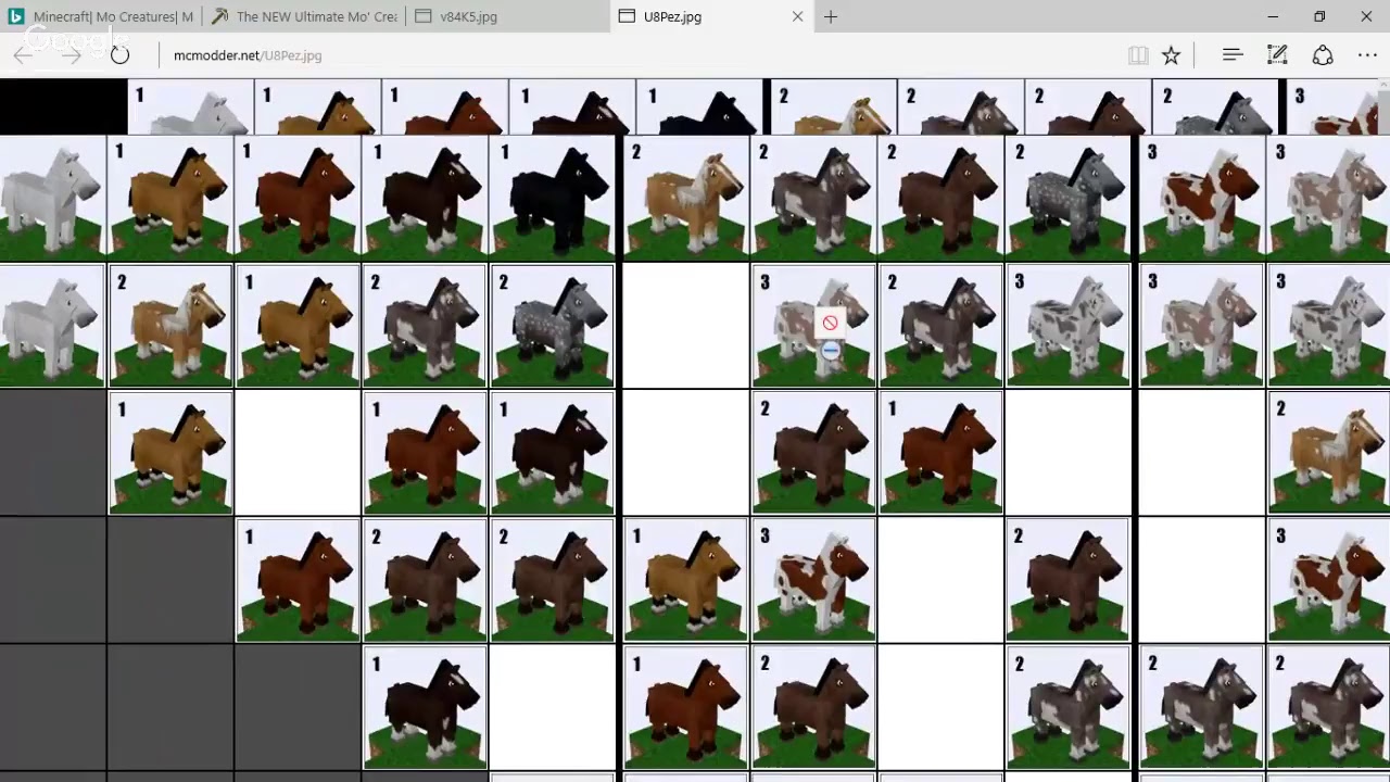 Rare Minecraft Horse Breeding Chart