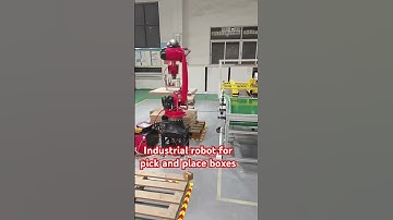 Industrial robot for pick and place boxes 📦 #music